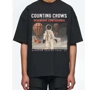 Counting Crows Band Banshee Season Tour 2023 T Shirt Black Graphic New Small‎